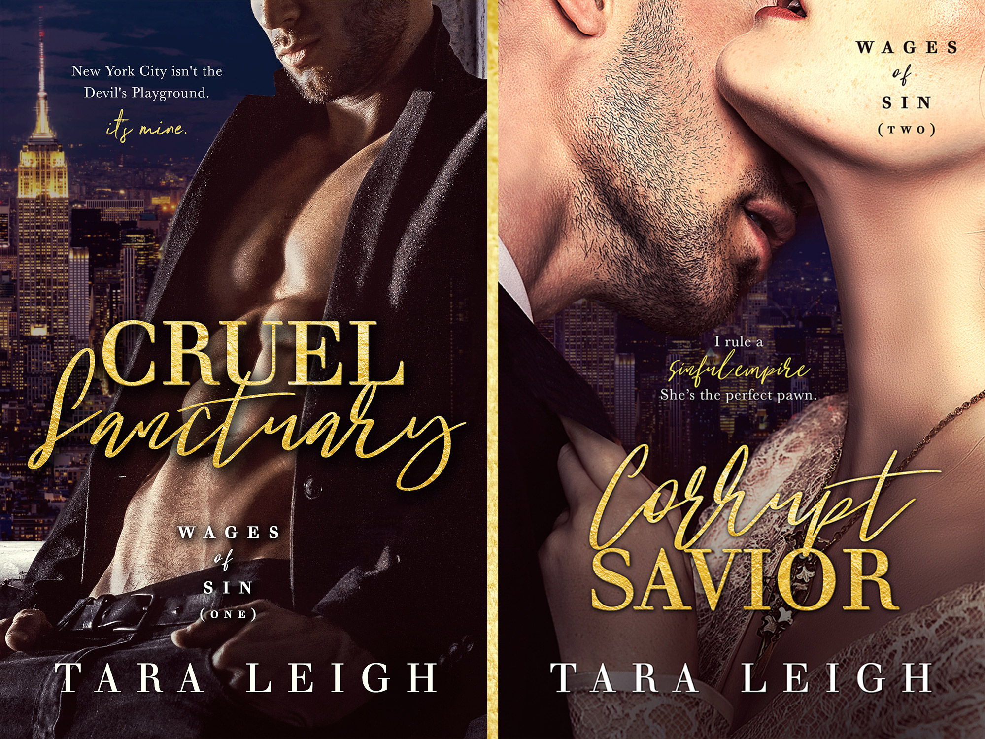 The Wages of Sin Duet: Cruel Sanctuary & Corrupt Savior by Tara Leigh [Cover Reveal]